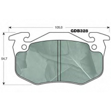GDB328 TRW Комплект тормозных колодок, дисковый тормоз