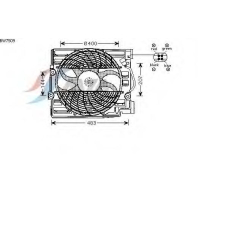 BW7509 AVA Вентилятор, охлаждение двигателя