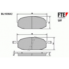BL1636A2 FTE Комплект тормозных колодок, дисковый тормоз
