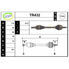 TR432 SERA Приводной вал