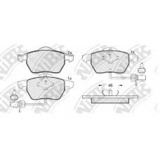 PN0188W NiBK Комплект тормозных колодок, дисковый тормоз