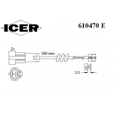 610470 E ICER Сигнализатор, износ тормозных колодок