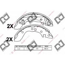 BS1140 DJ PARTS Комплект тормозных колодок