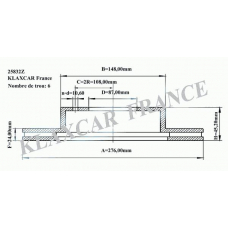 25832z KLAXCAR FRANCE Тормозной диск