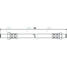 HOS3120 APEC Тормозной шланг