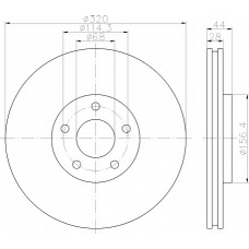 8DD 355 116-761 HELLA Тормозной диск