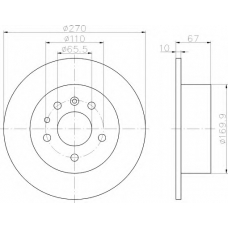 8DD 355 101-431 HELLA Тормозной диск