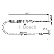 1 987 482 163 BOSCH Трос, стояночная тормозная система