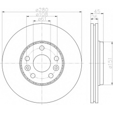 8DD 355 119-691 HELLA Тормозной диск