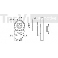 SK009903/1 SK Натяжитель ремня, клиновой зубча