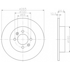 8DD 355 103-511 HELLA Тормозной диск