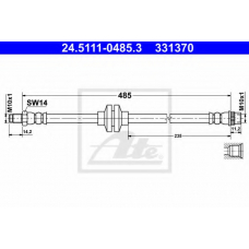 24.5111-0485.3 ATE Тормозной шланг