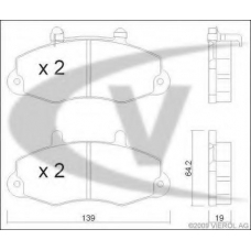 V25-8104 VEMO/VAICO Комплект тормозных колодок, дисковый тормоз