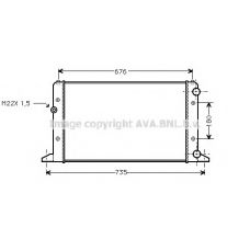 VWA2132 AVA Радиатор, охлаждение двигателя