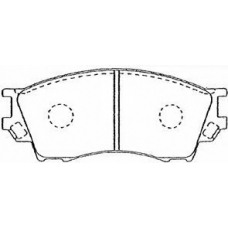 E1N038 AISIN Комплект тормозных колодок, дисковый тормоз