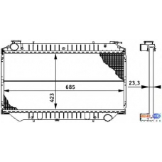 8MK 376 722-581 HELLA Радиатор, охлаждение двигателя