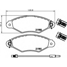 8DB 355 012-711 HELLA Комплект тормозных колодок, дисковый тормоз