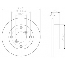 MDC714 MINTEX Тормозной диск