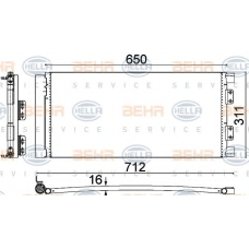 8FC 351 310-661 HELLA Конденсатор, кондиционер