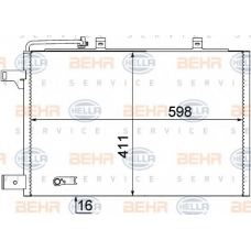 8FC 351 301-684 HELLA Конденсатор, кондиционер