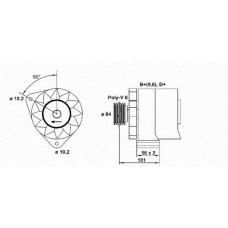 943356809010 MAGNETI MARELLI Генератор