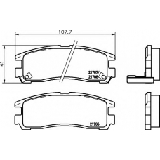 8DB 355 016-591 HELLA Комплект тормозных колодок, дисковый тормоз