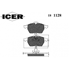 181128 ICER Комплект тормозных колодок, дисковый тормоз