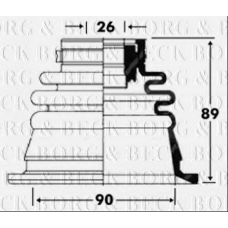 BCB2848 BORG & BECK Пыльник, приводной вал