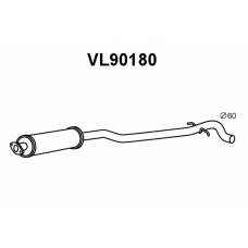 VL90180 VENEPORTE Средний глушитель выхлопных газов