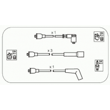 JP372 JANMOR Комплект проводов зажигания