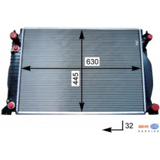 8MK 376 715-341 HELLA Радиатор, охлаждение двигателя