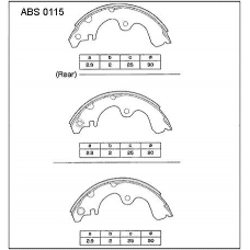 ABS0115 Allied Nippon Колодки барабанные