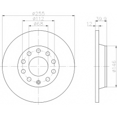 8DD 355 107-562 HELLA PAGID Тормозной диск