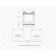 363702160827 MAGNETI MARELLI Комплект тормозных колодок, дисковый тормоз