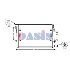 040039N AKS DASIS Радиатор, охлаждение двигателя