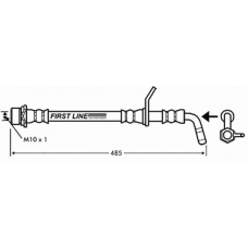 FBH7349 FIRST LINE Тормозной шланг