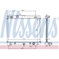 64682 NISSENS Радиатор, охлаждение двигателя