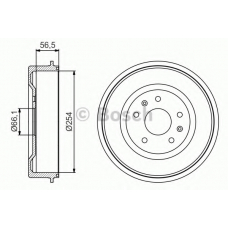 0 986 477 227 BOSCH Тормозной барабан