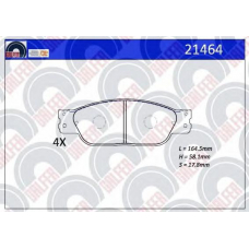 21464 GALFER Комплект тормозных колодок, дисковый тормоз