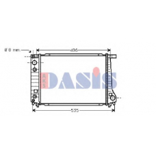 051600N AKS DASIS Радиатор, охлаждение двигателя
