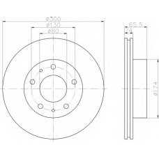 8DD 355 109-011 HELLA Тормозной диск