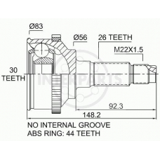 OJ-0478 InterParts Шарнирный комплект, приводной вал