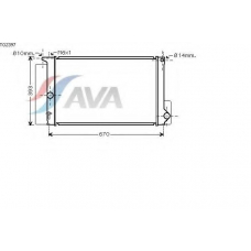 TO2397 AVA Радиатор, охлаждение двигателя