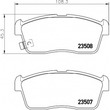 8DB 355 015-071 HELLA PAGID Комплект тормозных колодок, дисковый тормоз