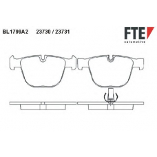 BL1799A2 FTE Комплект тормозных колодок, дисковый тормоз