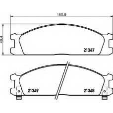 8DB 355 005-651 HELLA Комплект тормозных колодок, дисковый тормоз