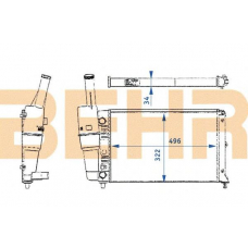 2109126 BEHR Radiator