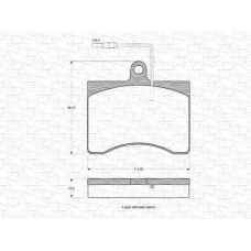 363702160780 MAGNETI MARELLI Комплект тормозных колодок, дисковый тормоз