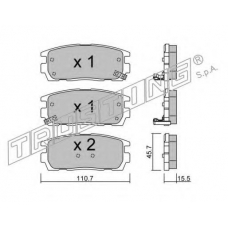 795.0 TRUSTING Комплект тормозных колодок, дисковый тормоз