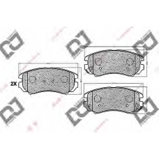 BP1104 DJ PARTS Комплект тормозных колодок, дисковый тормоз